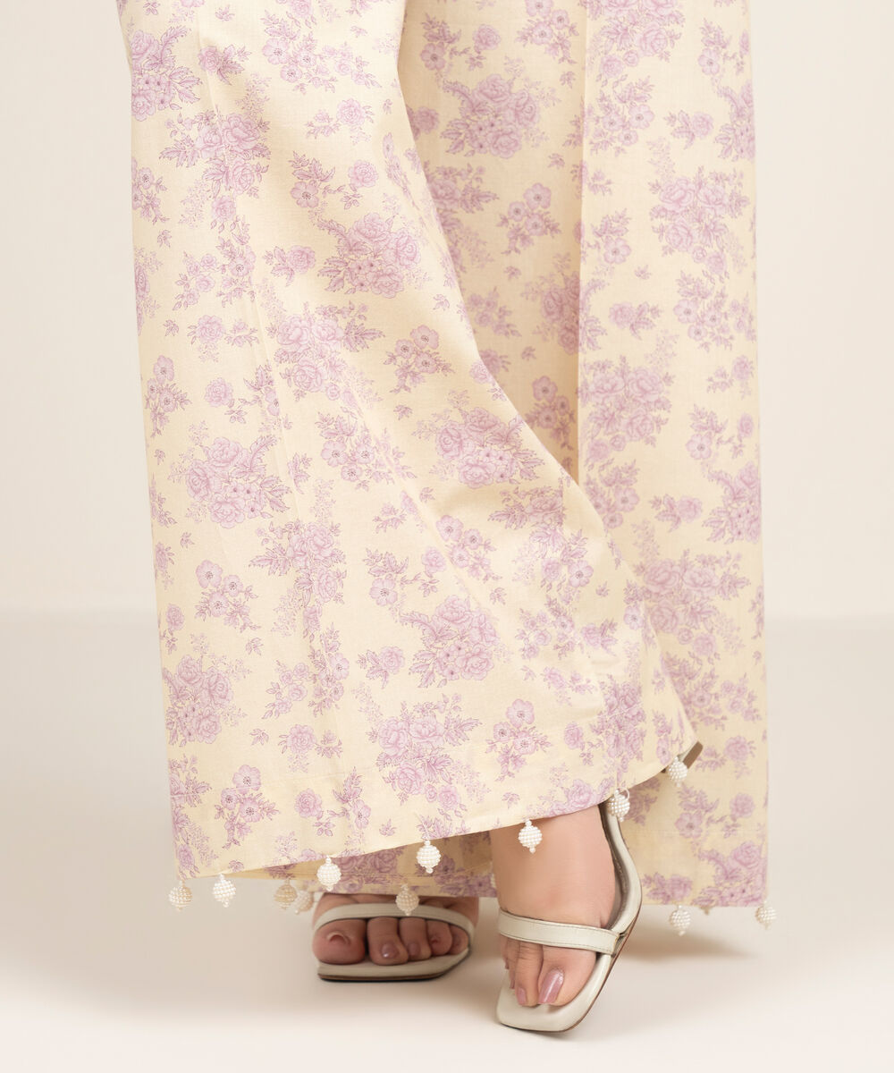 Women's RTW Cambric Printed Multi Flared Pants