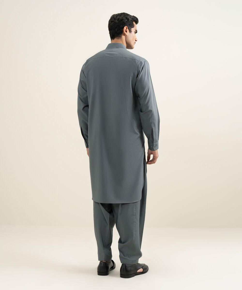 Men's Stitched Grey Kurta Shalwar
