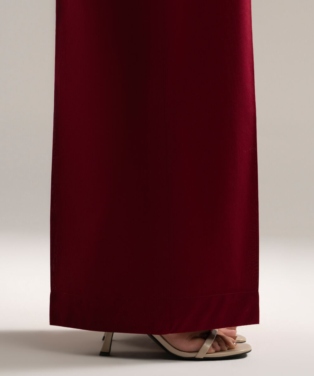 Women's RTW Cambric Solid Pink Culottes