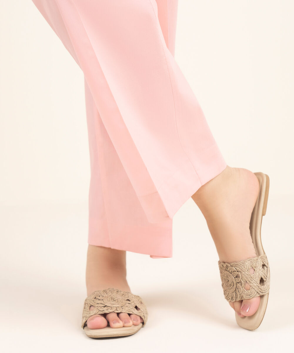 Women's RTW Cambric Solid Pink Culottes