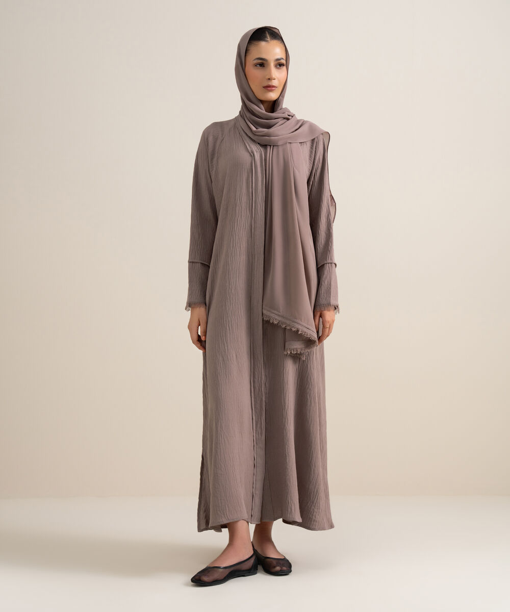 Women's Ivory Raglan Abbaya Set