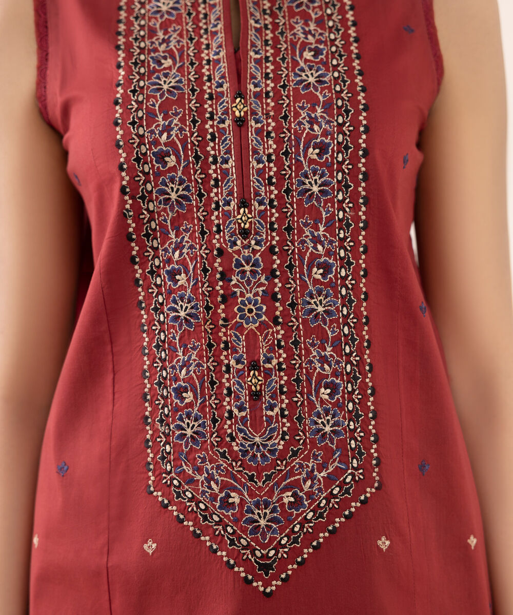 Women's Unstitched Lawn Embroidered Multi Three Piece Suit
