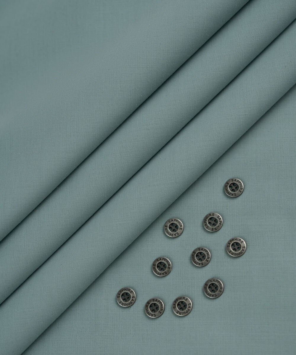 Men's Unstitched Aqua Two Piece Premium Wash & Wear Suit