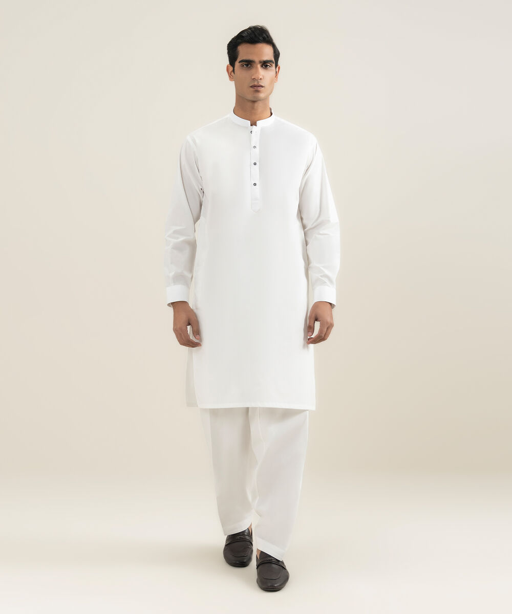 Men's off white 100% Cotton Kameez Shalwar