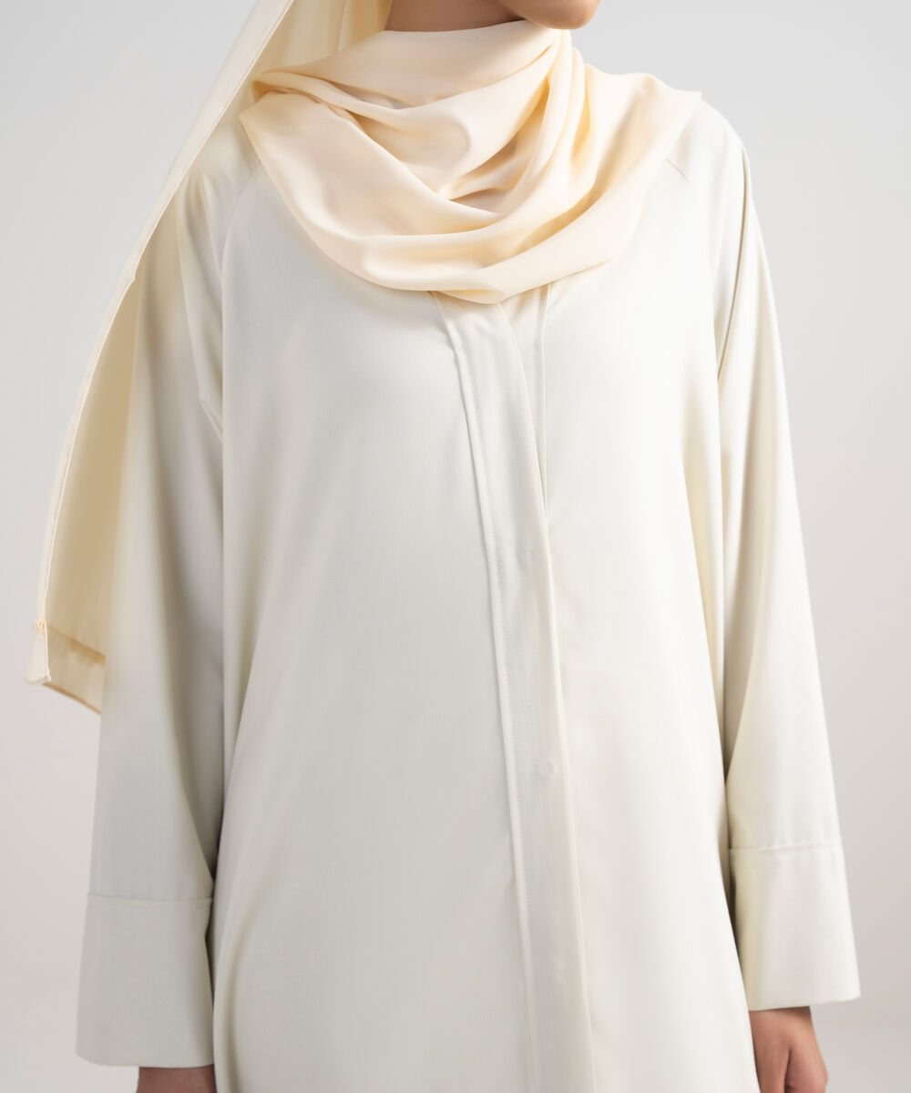Women's Ivory Raglan Abbaya Set