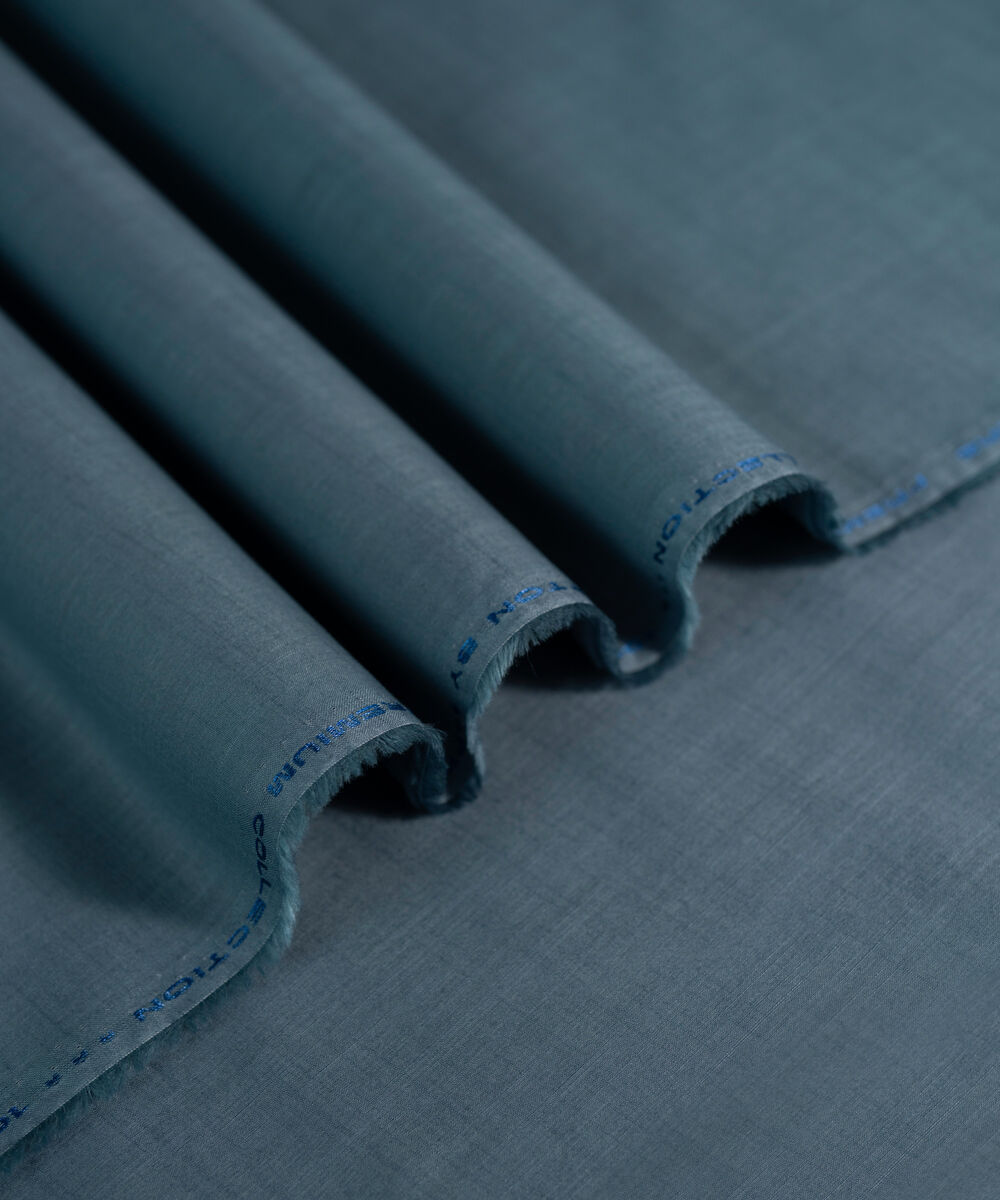 Men's Unstitched 2-Piece Premium Slub Cotton Grey Suit