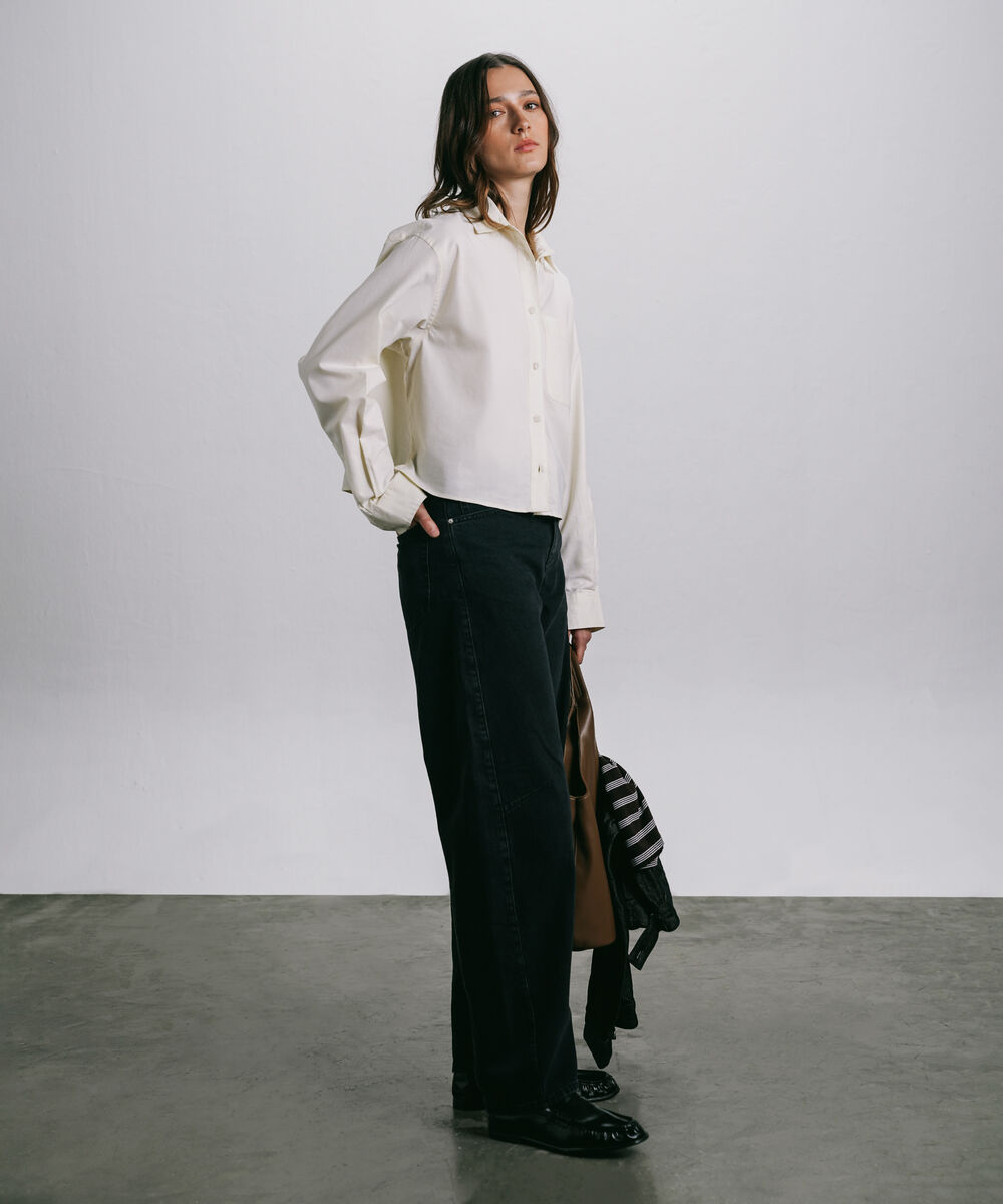 Women's Western Wear Pink Loose-Fit Oxford Shirt