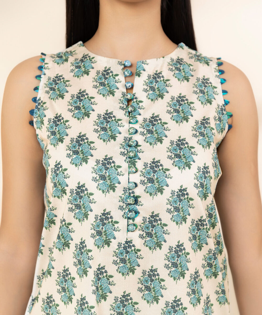 Women's Unstitched Lawn Printed Multi 3 Piece Suit