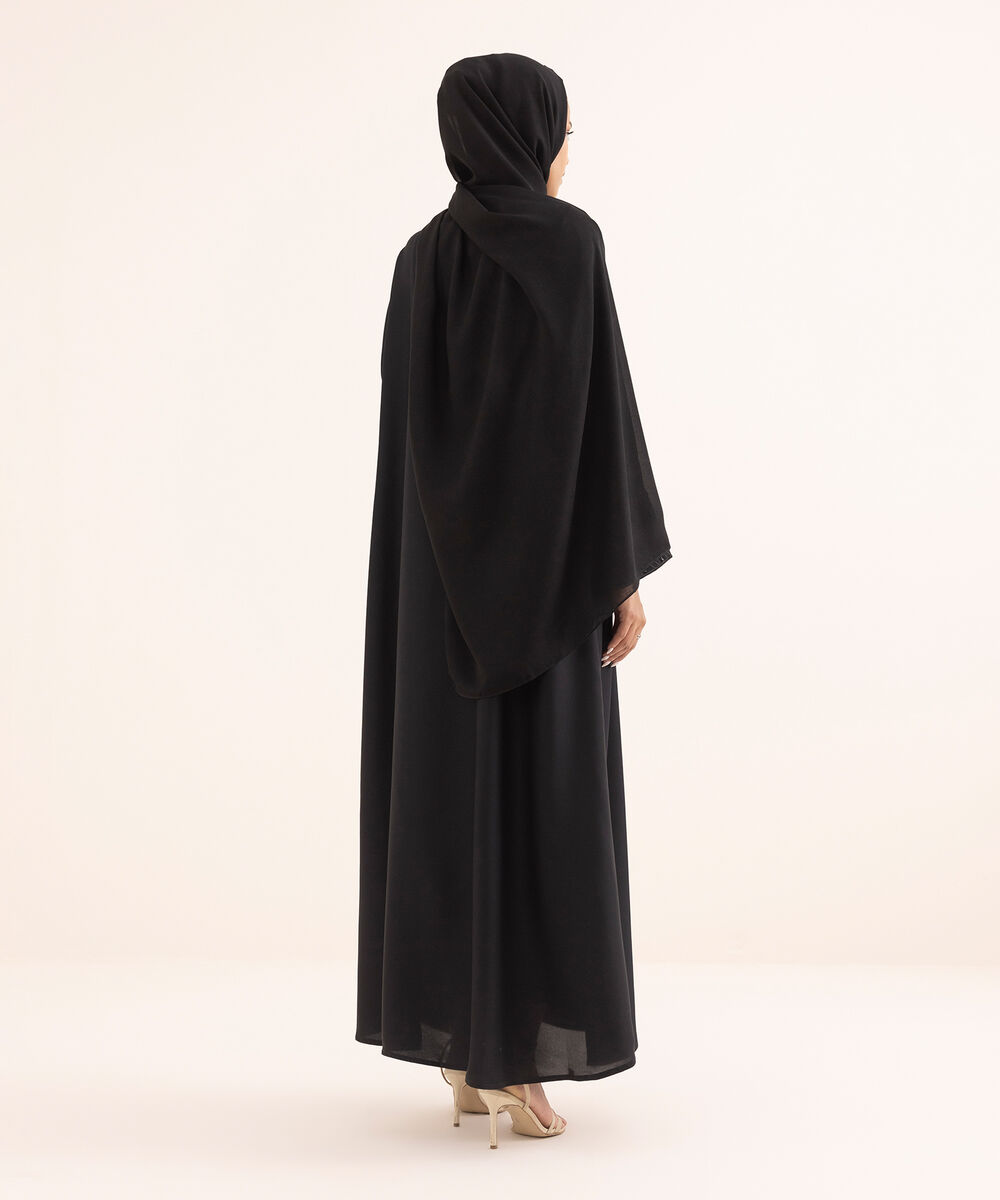 Women's Black Nida Abaya Set