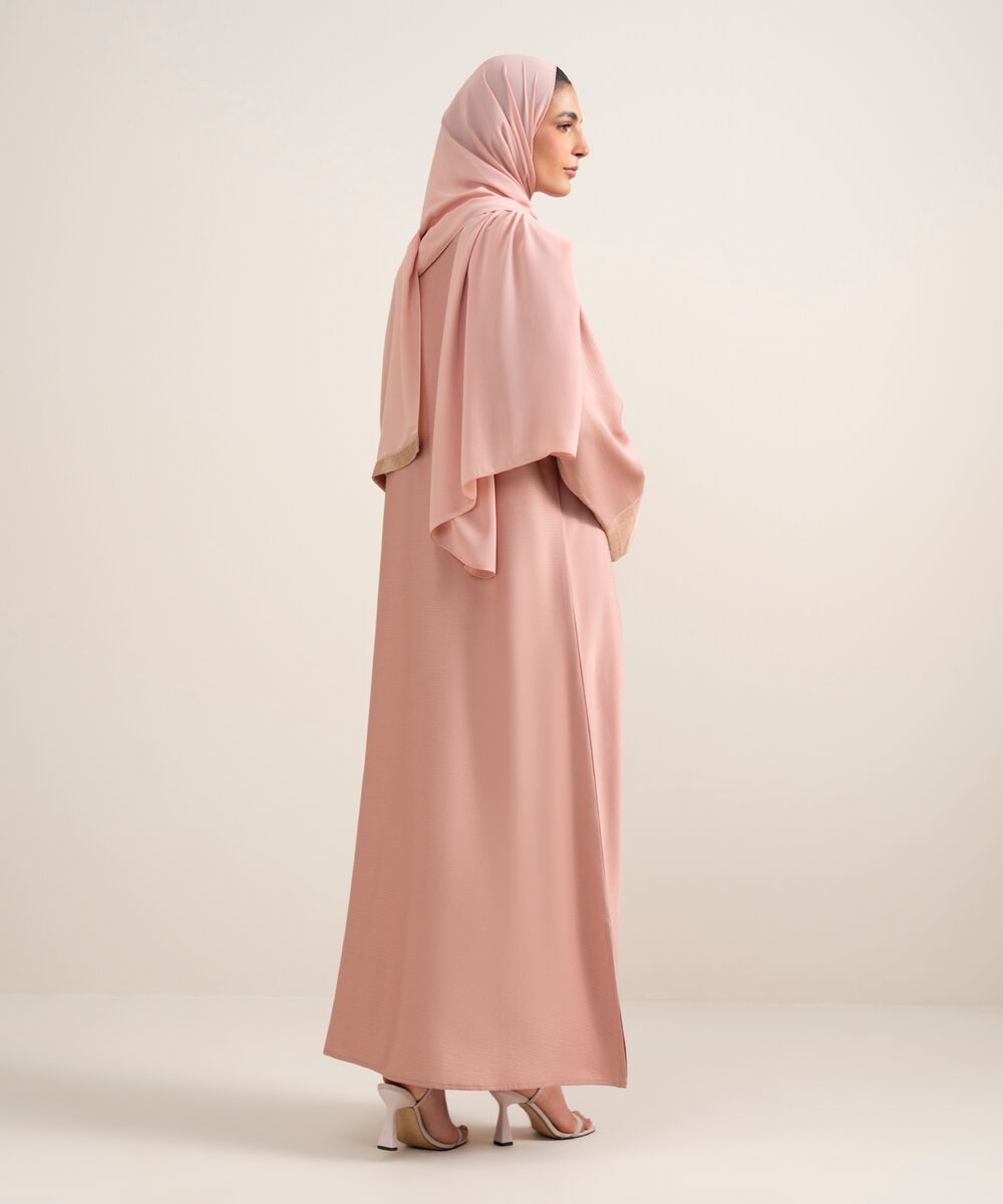 Women's Blush Pink Abaya Set