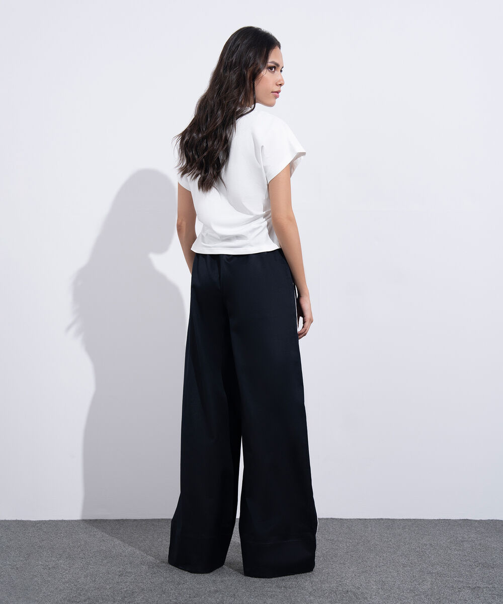 Women's Western Wear White Short Sleeve Kimono T-Shirt