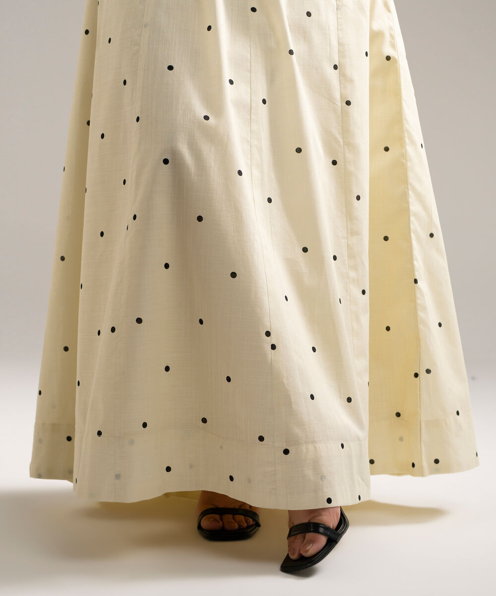 Women's RTW Cross Hatch Printed White Lehnga
