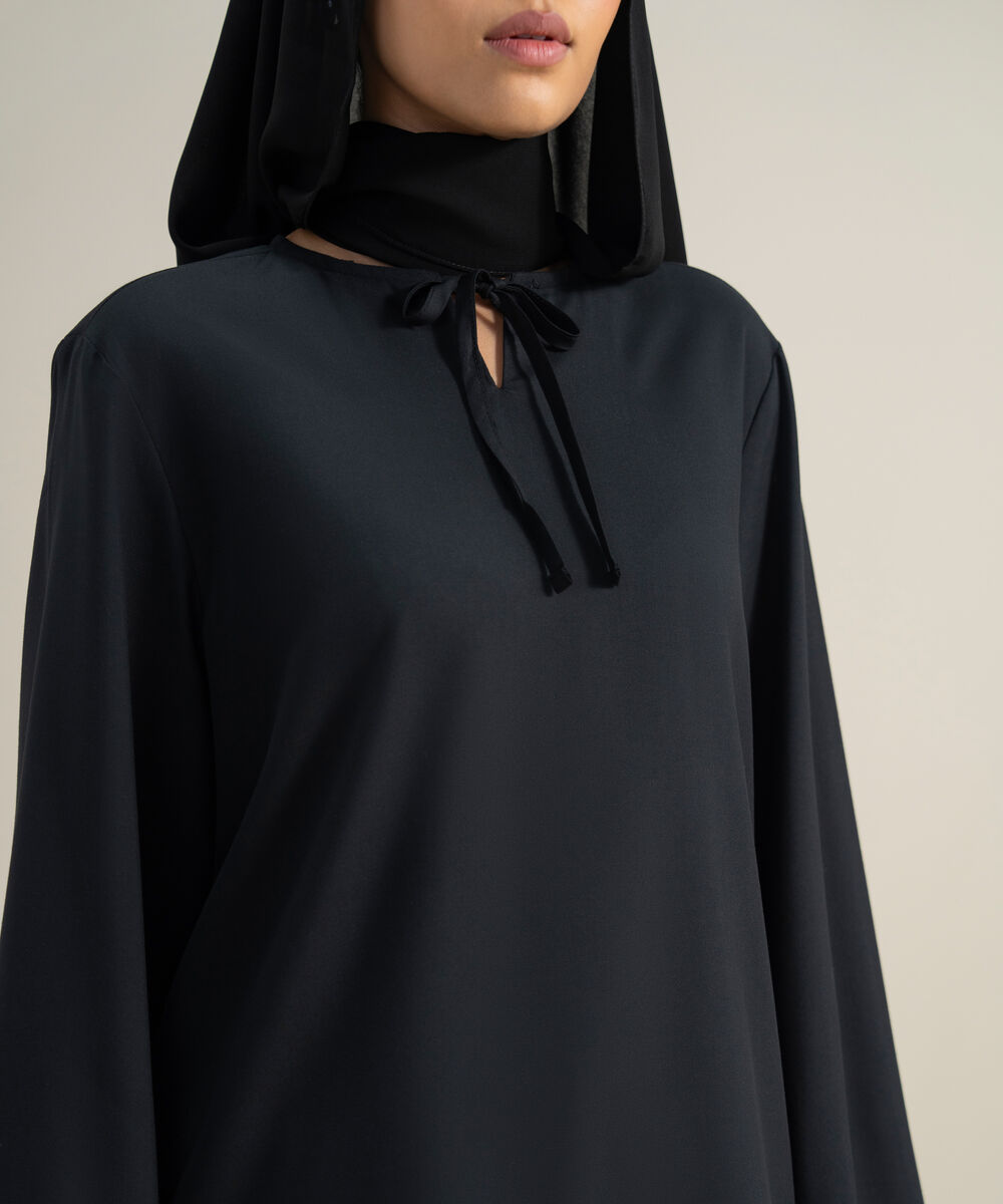 Women's Polyester Black Modest Wear Top