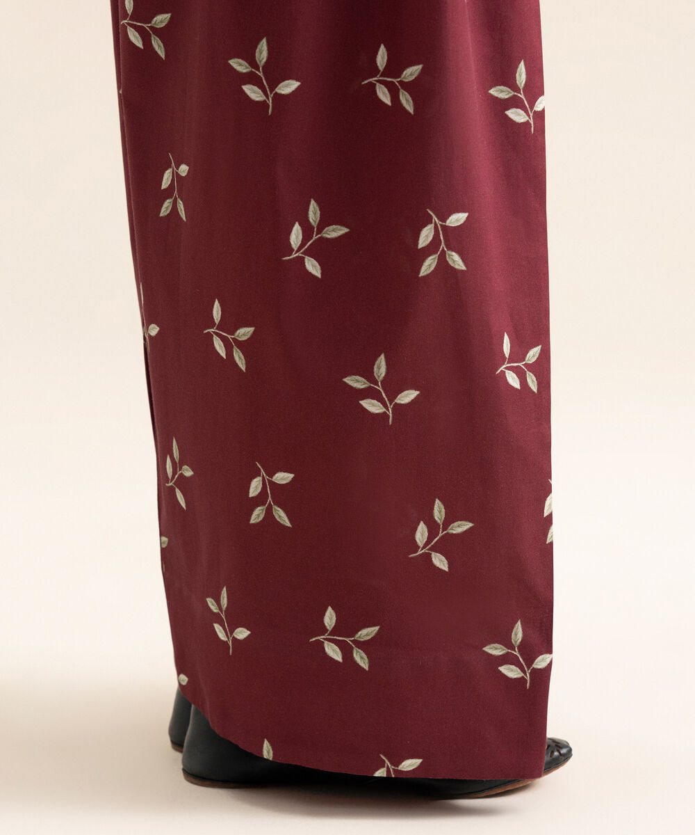Women's Unstitched Premium Khaddar Maroon Trouser