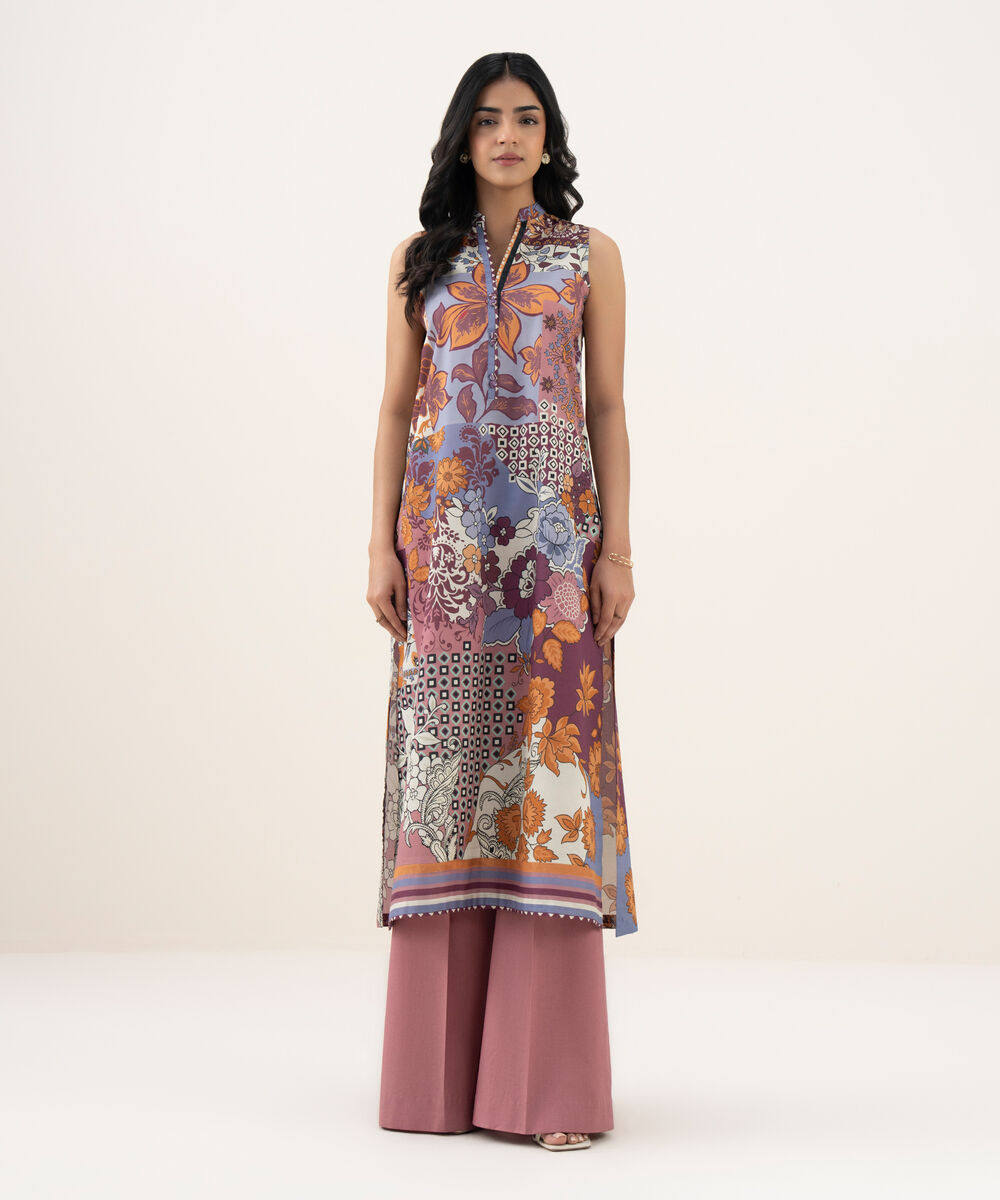 Women's Unstitched Lawn Printed Multi 2 Piece Suit