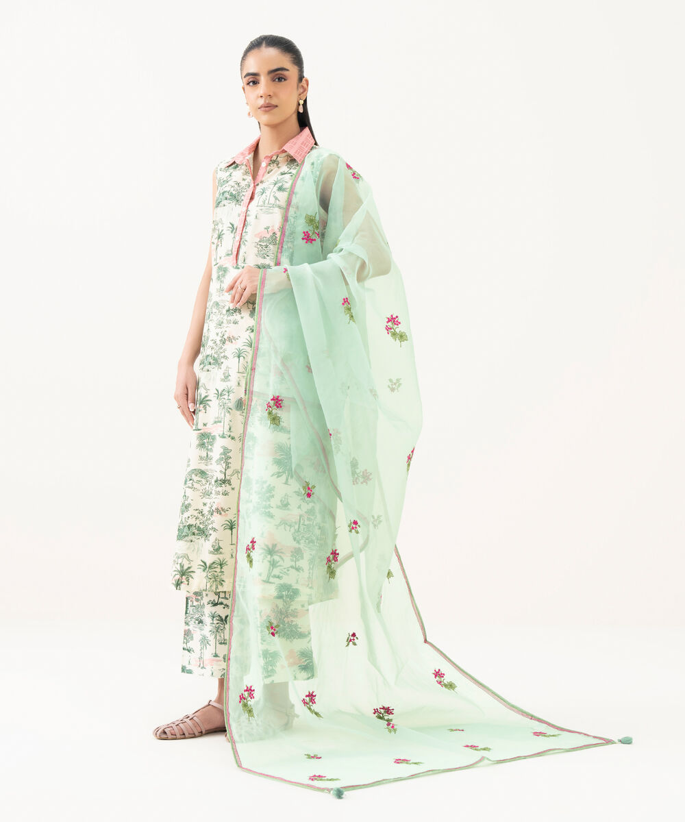 Women's RTW Lawn Printed Multi Straight Shirt