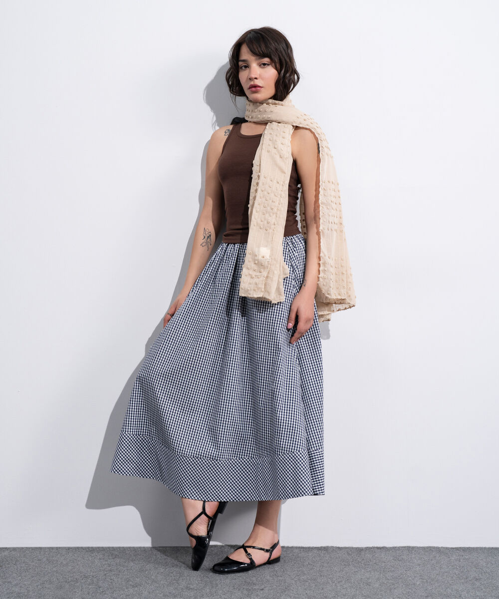 Women's Western Beige Rectangular Scarf