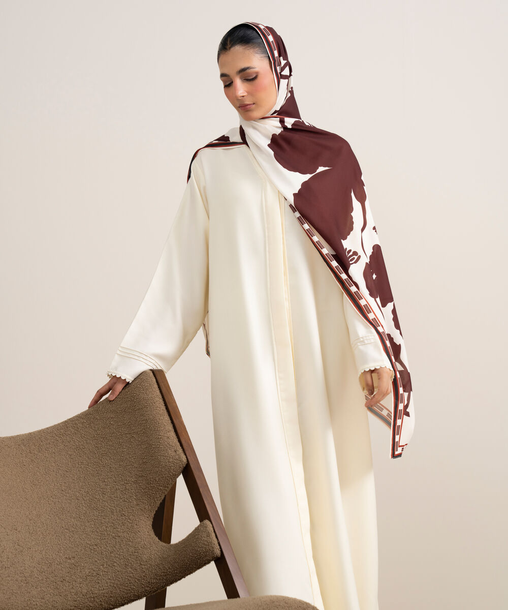 Women's Ivory Abaya Set