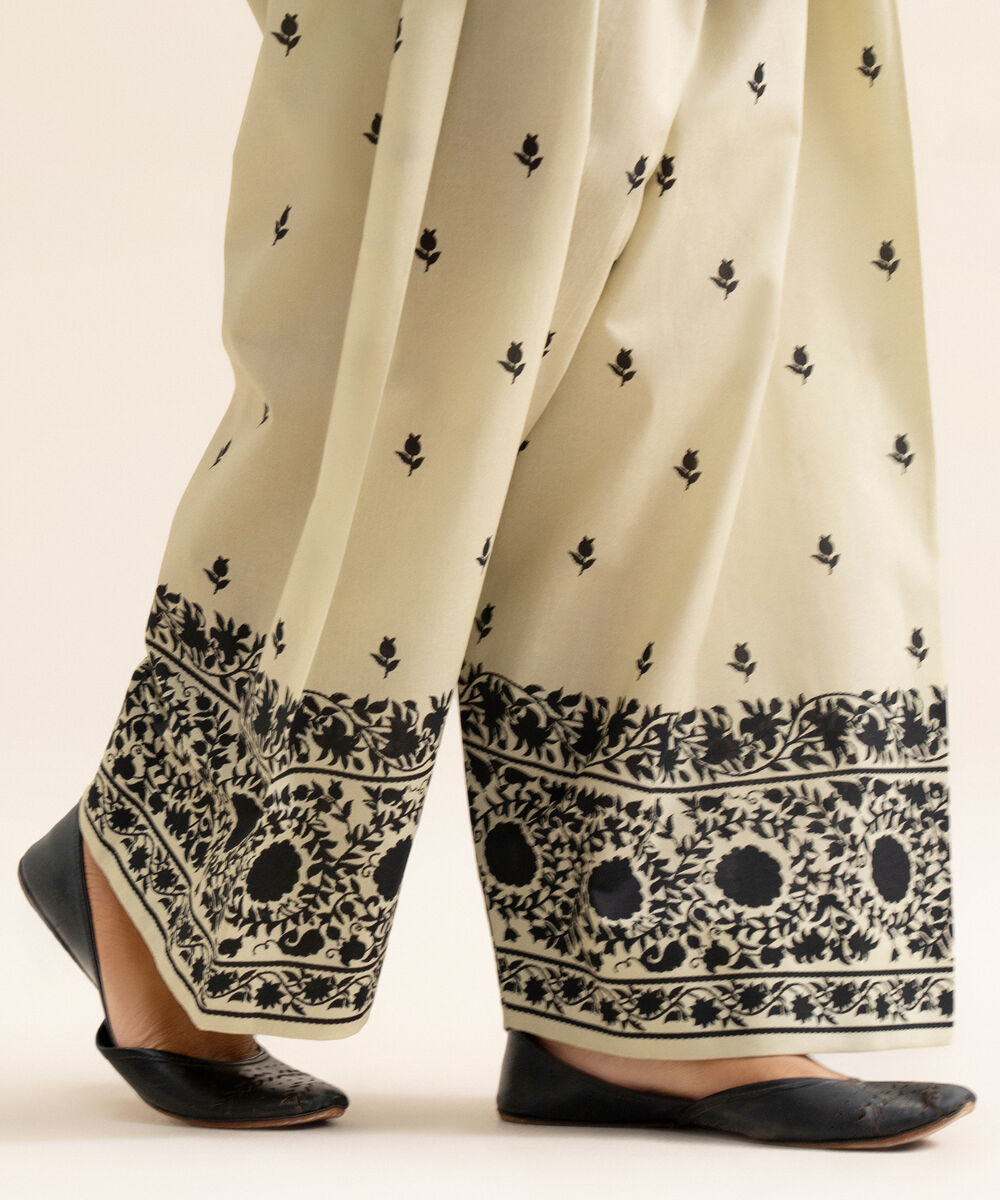 Women's Unstitched Premium Khaddar Off White Trouser