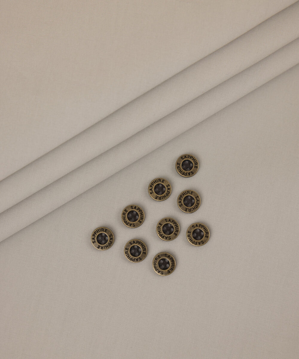 Men's Unstitched 2-Piece Premium Latha Light Khaki Suit