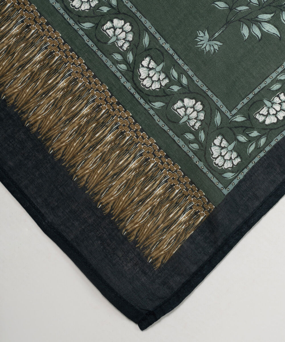 Lawn Printed Dark Green Dupatta