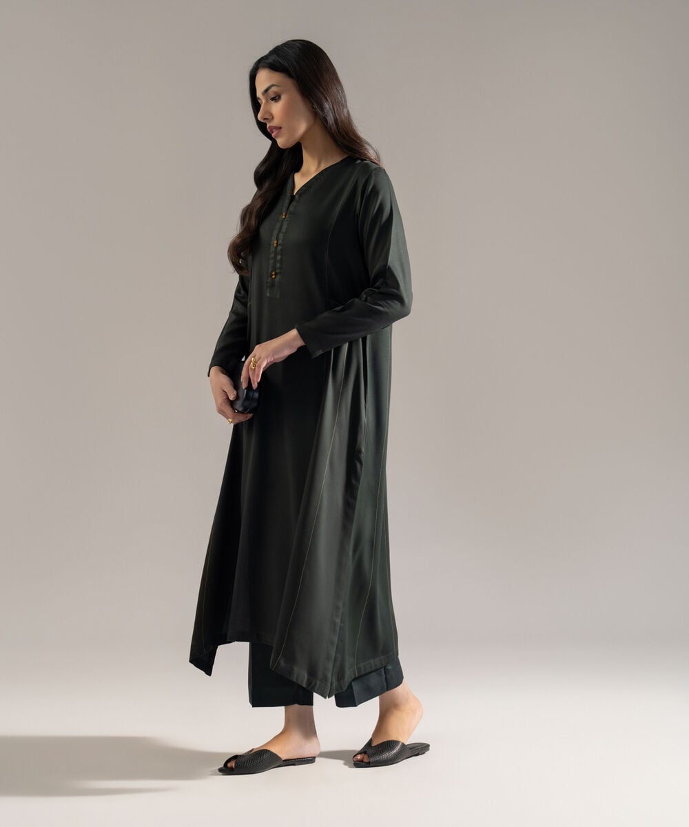 Women's RTW Bedford Solid Green 2 Piece Suit