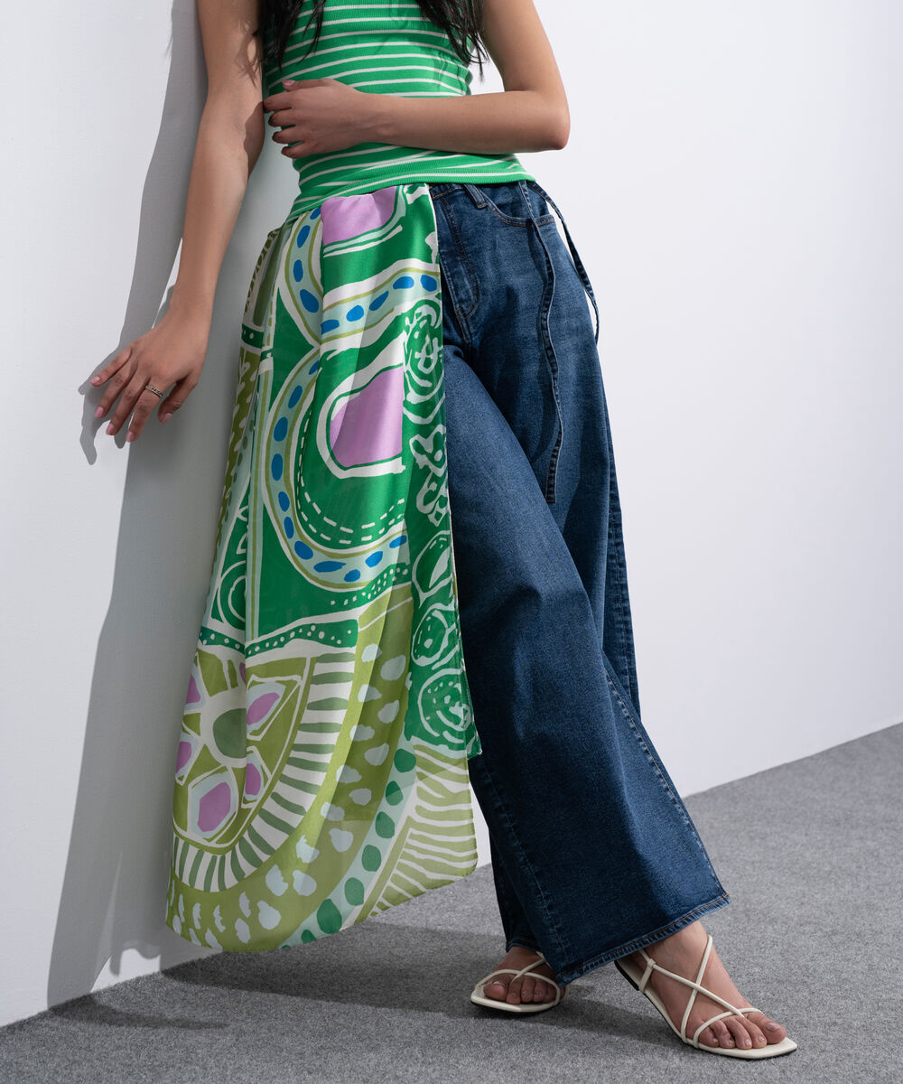 Women's Western Multi Printed Rectangular Scarf