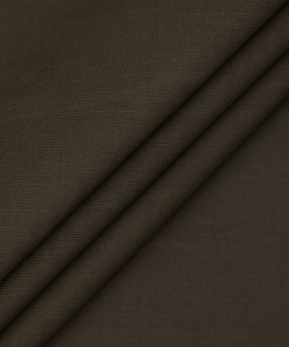 Men's Unstitched dull brown premium cotton khaddar Suit