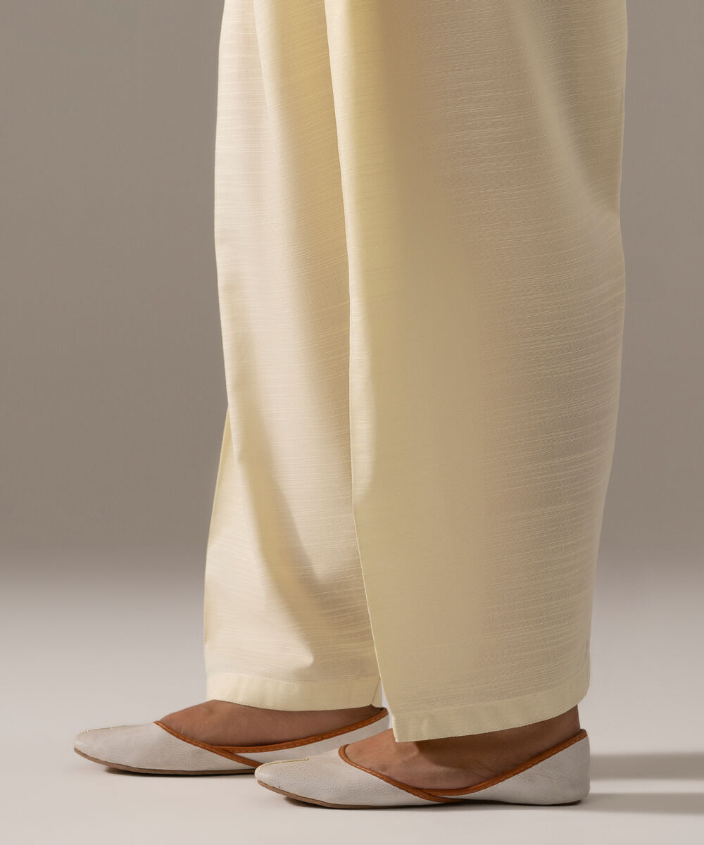 Women's RTW Khaddar Solid Pink Shalwar