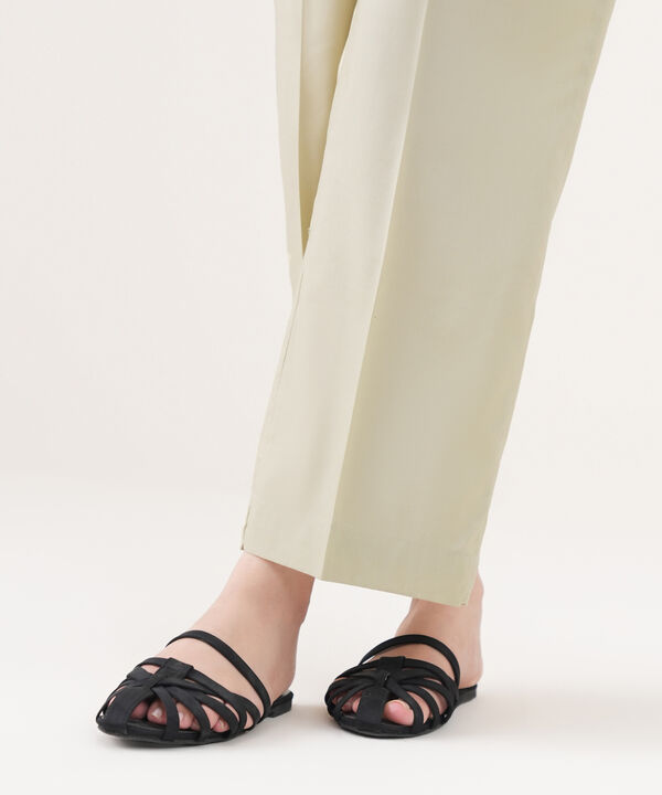 Cotton Viscose Straight Pants null
