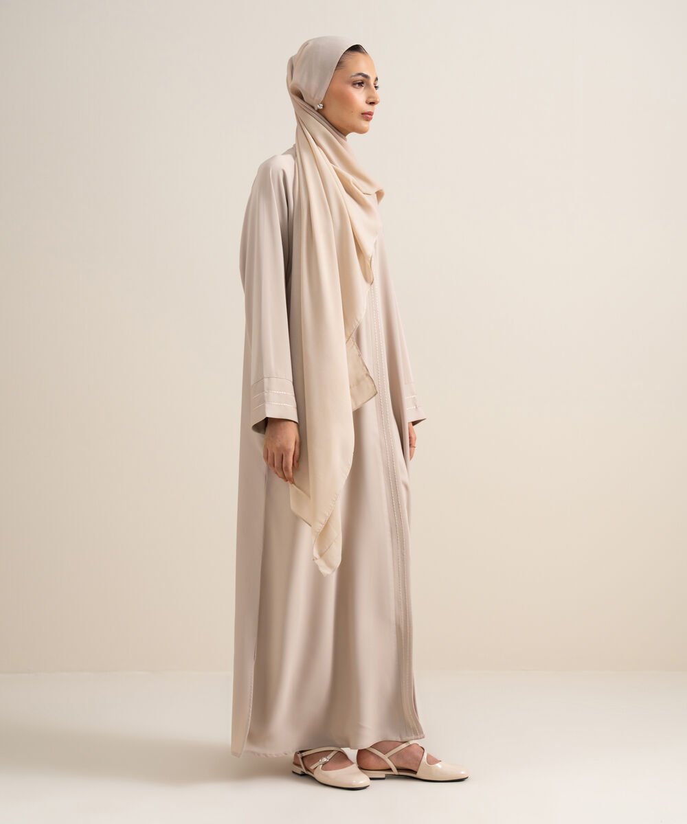 Women's Mauve Raglan Abaya