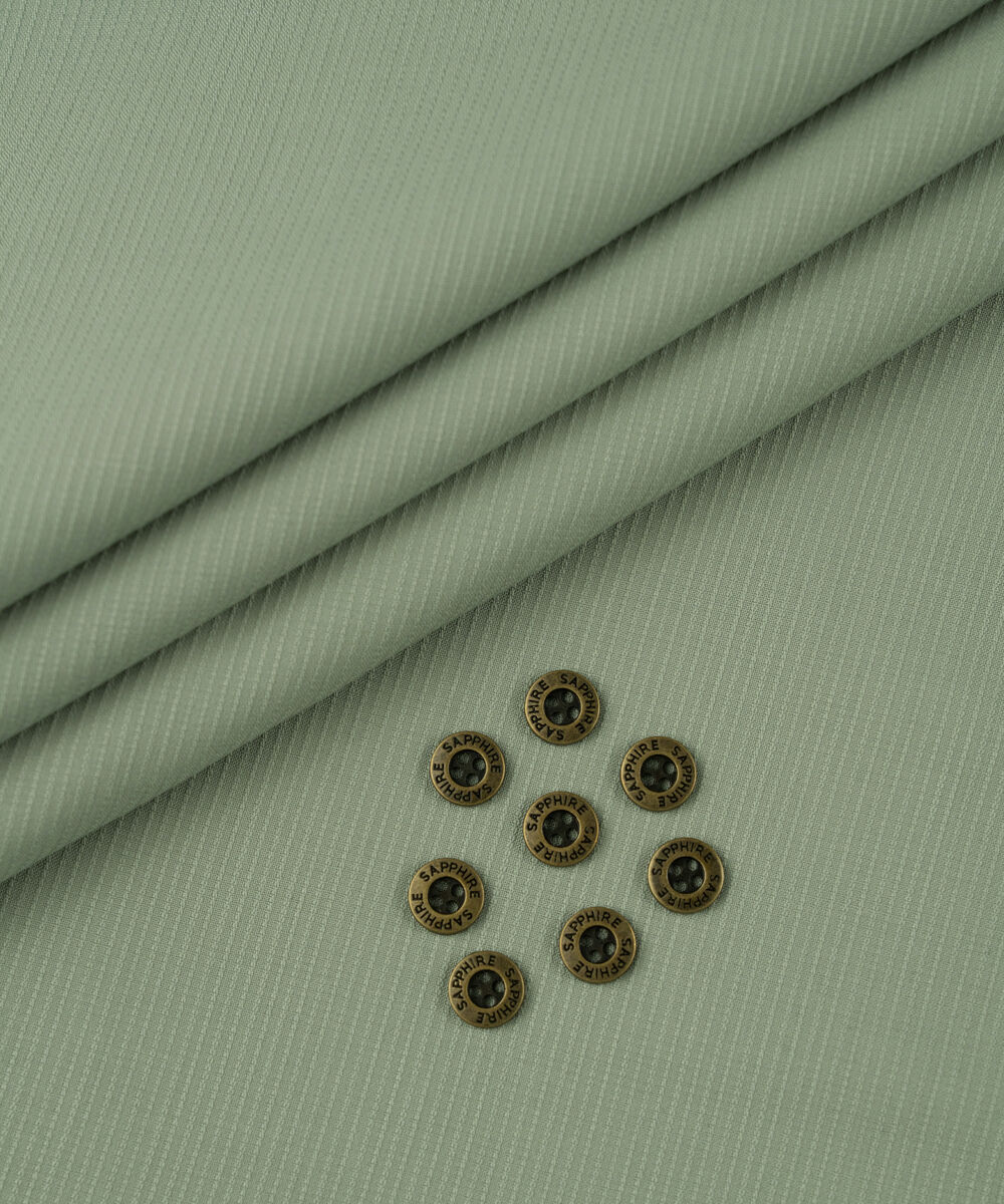 Men's Unstitched 2-Piece Premium Wash & Wear Dobby Lt Sage Suit