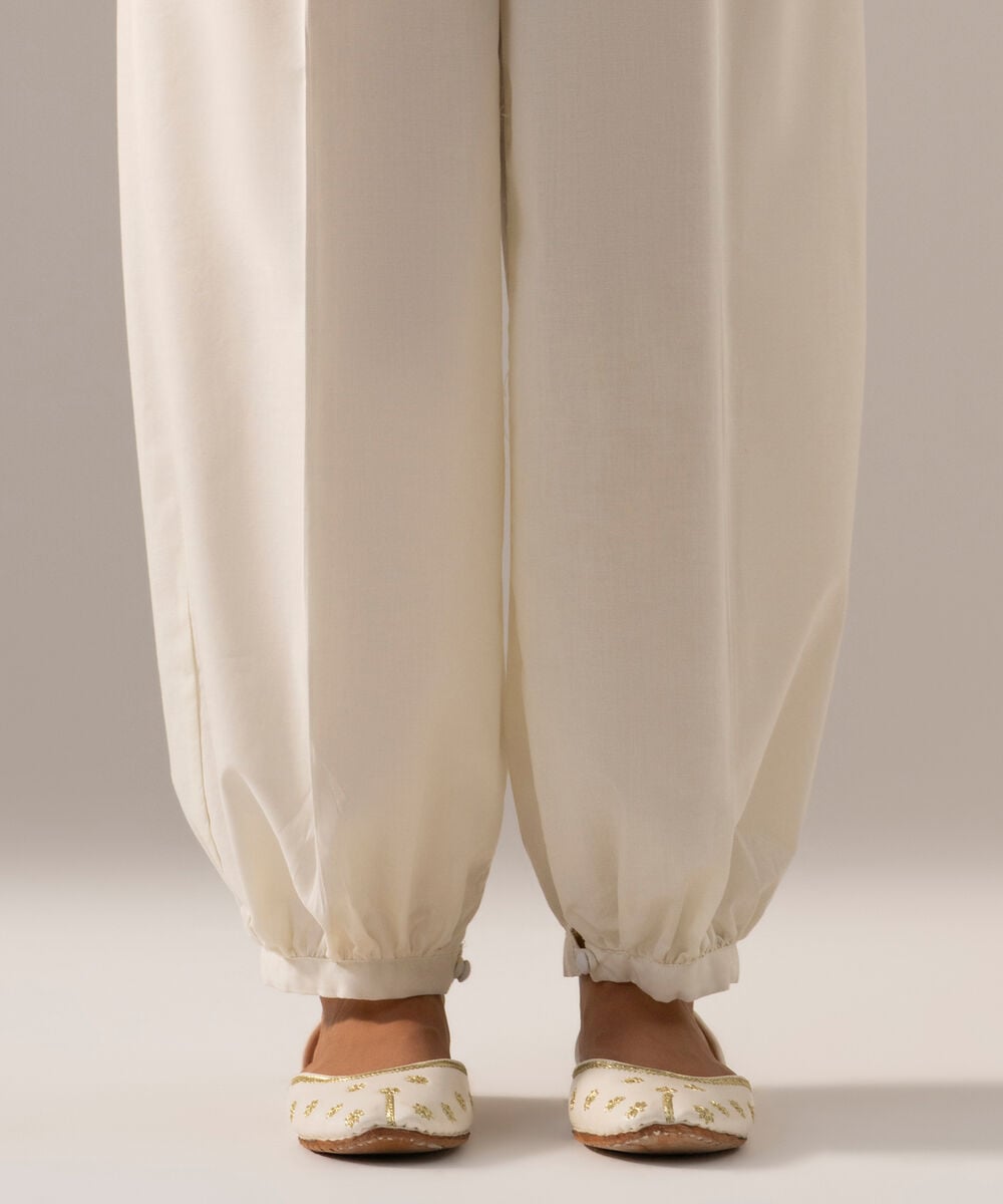 Women's RTW Cambric Solid Pink Balloon Pants