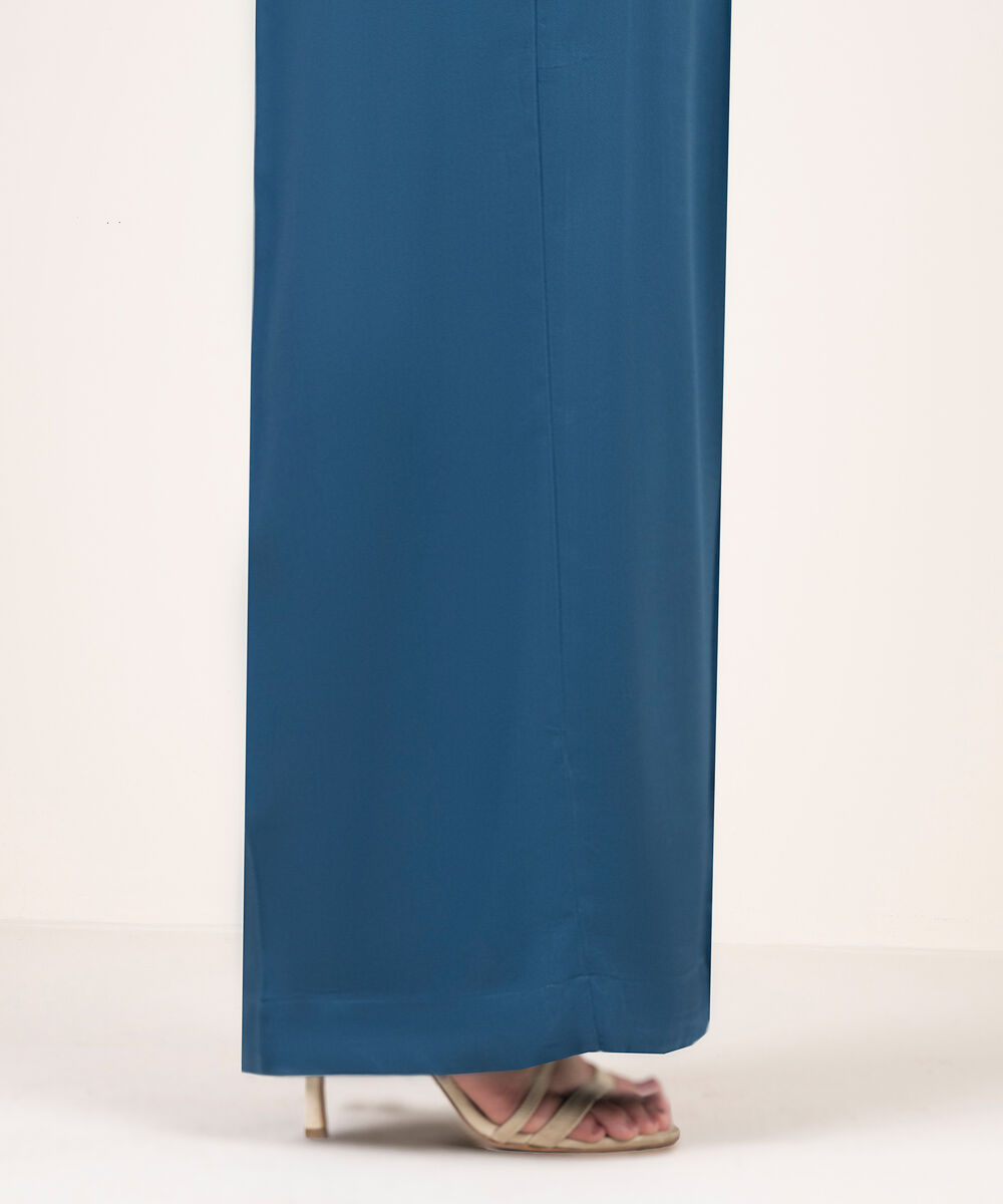 Women's RTW Bedford Solid Blue Culottes