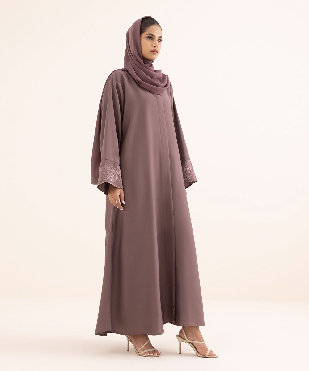 Women's Pink Nida Abaya Set