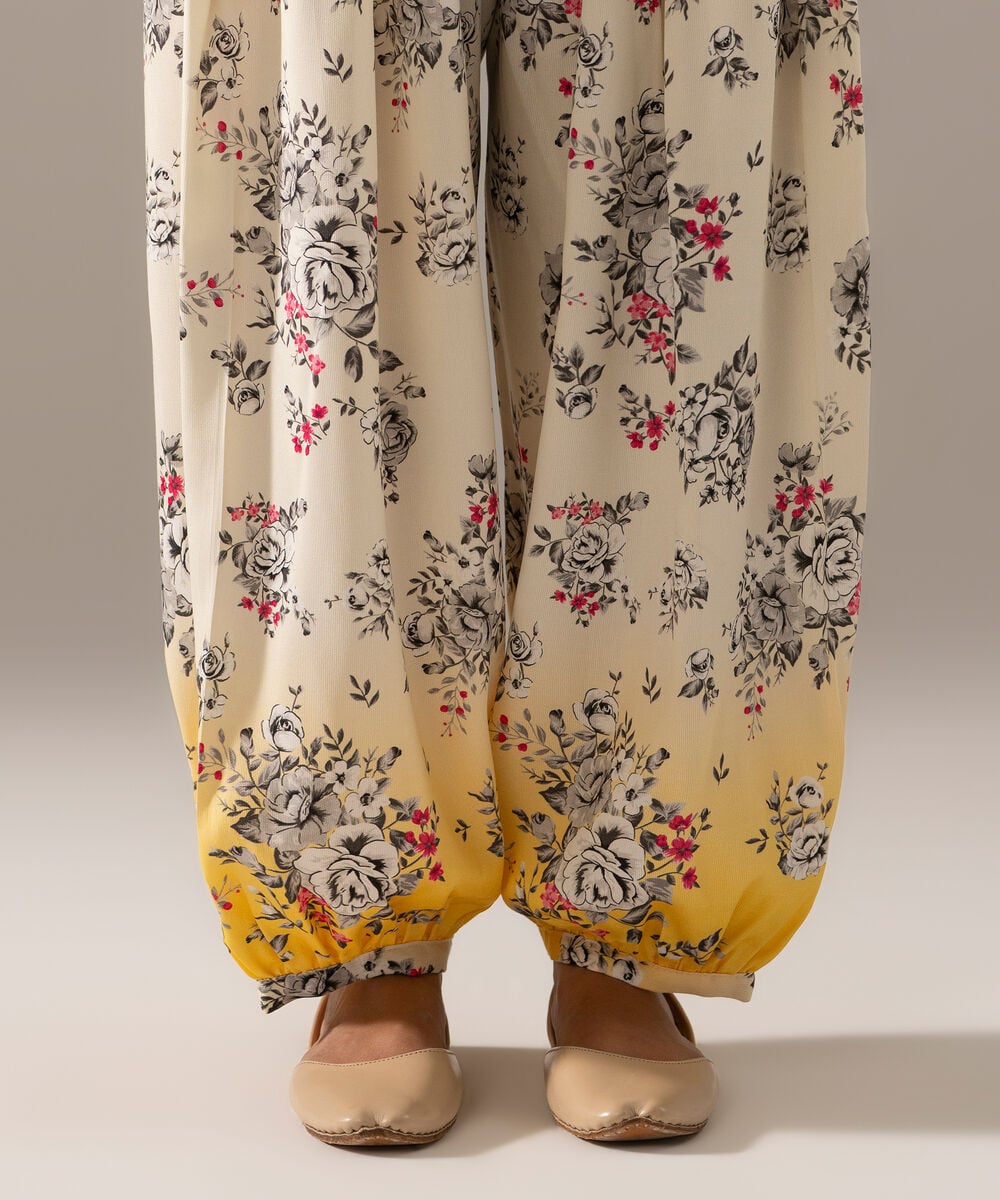 Women's RTW Bedford Printed Off White Balloon Pants