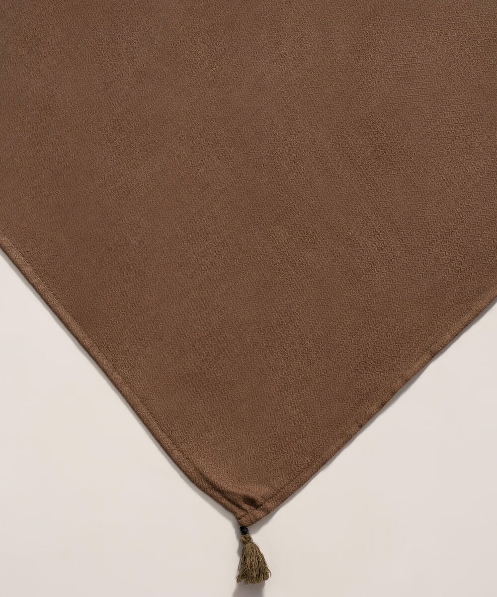 Women's RTW Poly Viscose Solid Dark Beige Shawl