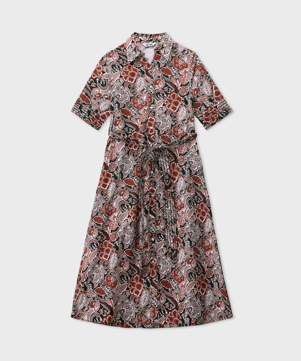 Women's Western Multi Floral Printed Maxi Dress