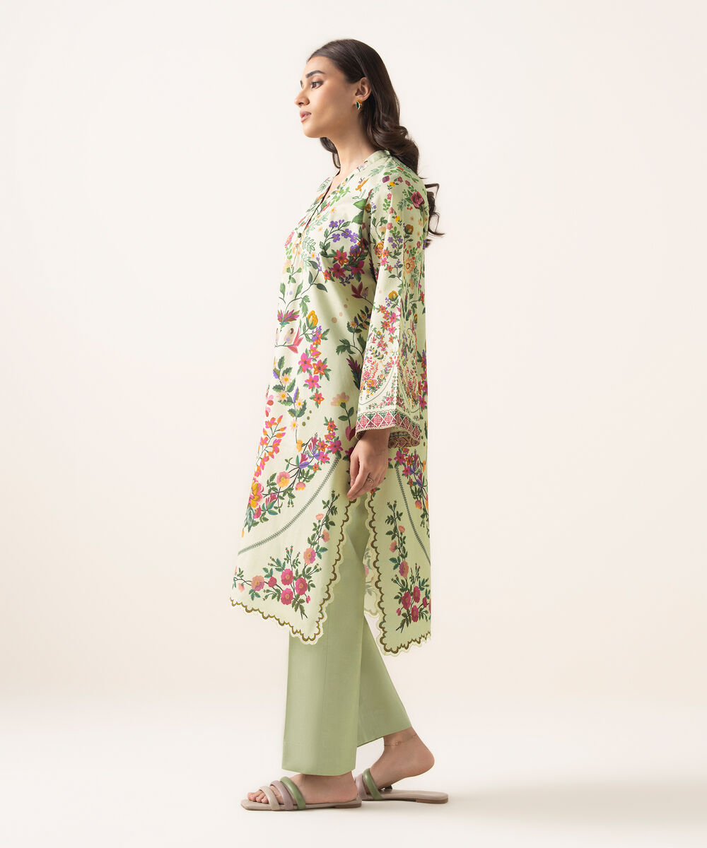 Women's Unstitched Lawn Printed Multi 2 Piece Suit