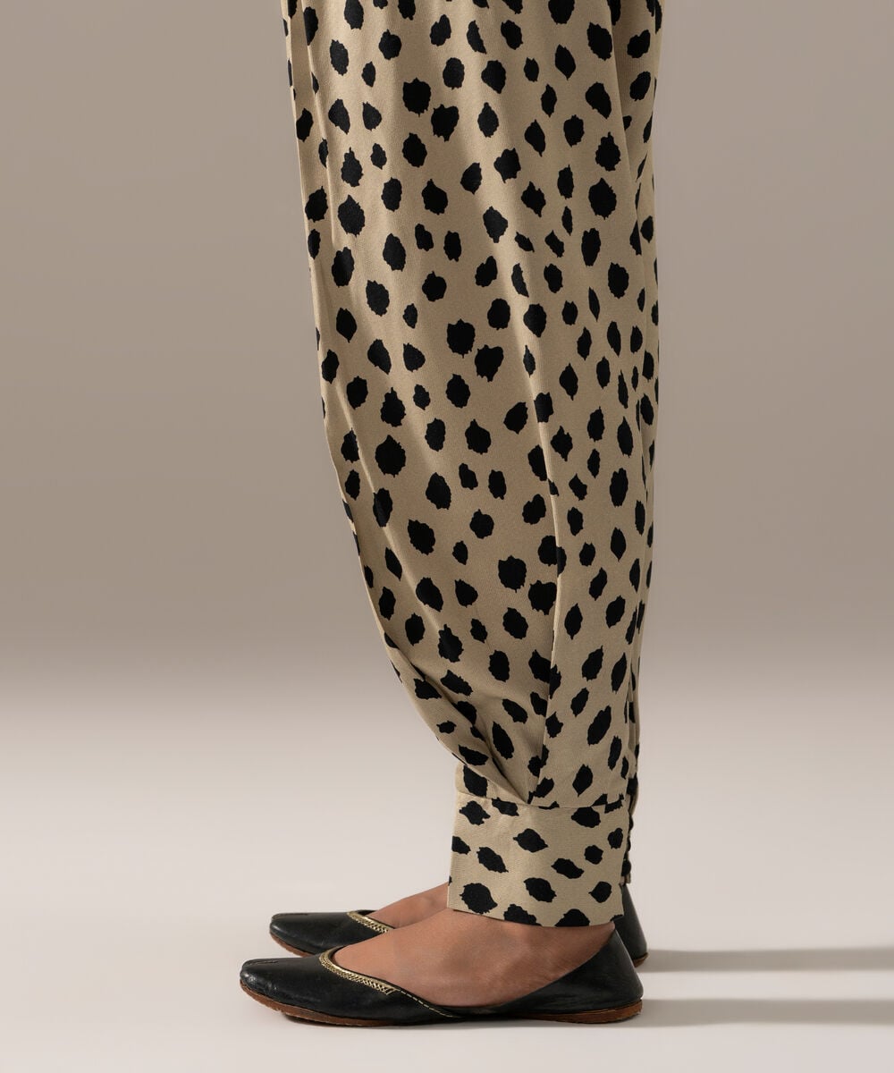 Women's RTW Bedford Printed Muted Green Balloon Pants