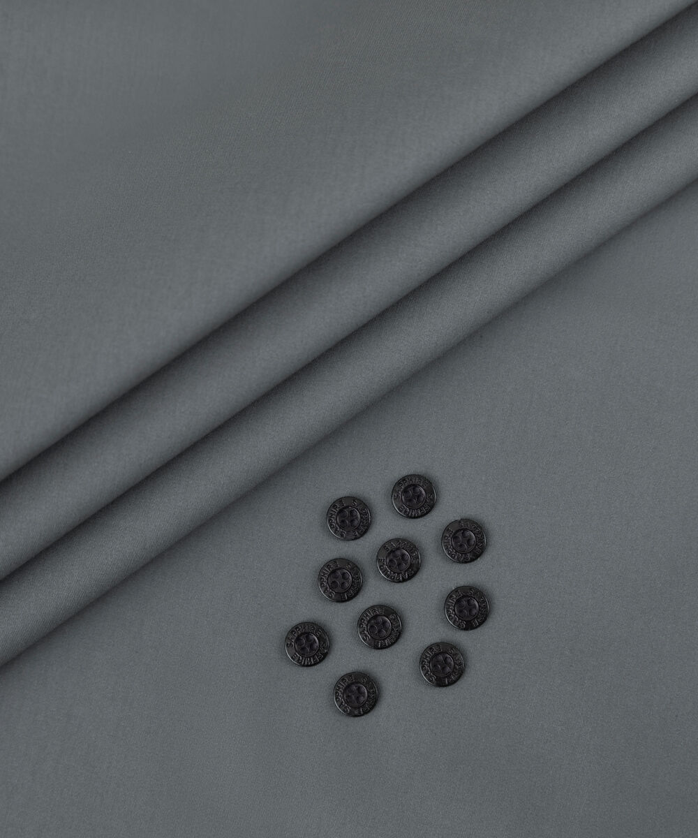 Men's Unstitched 2-Piece Luxury Pima Cotton Grey Suit