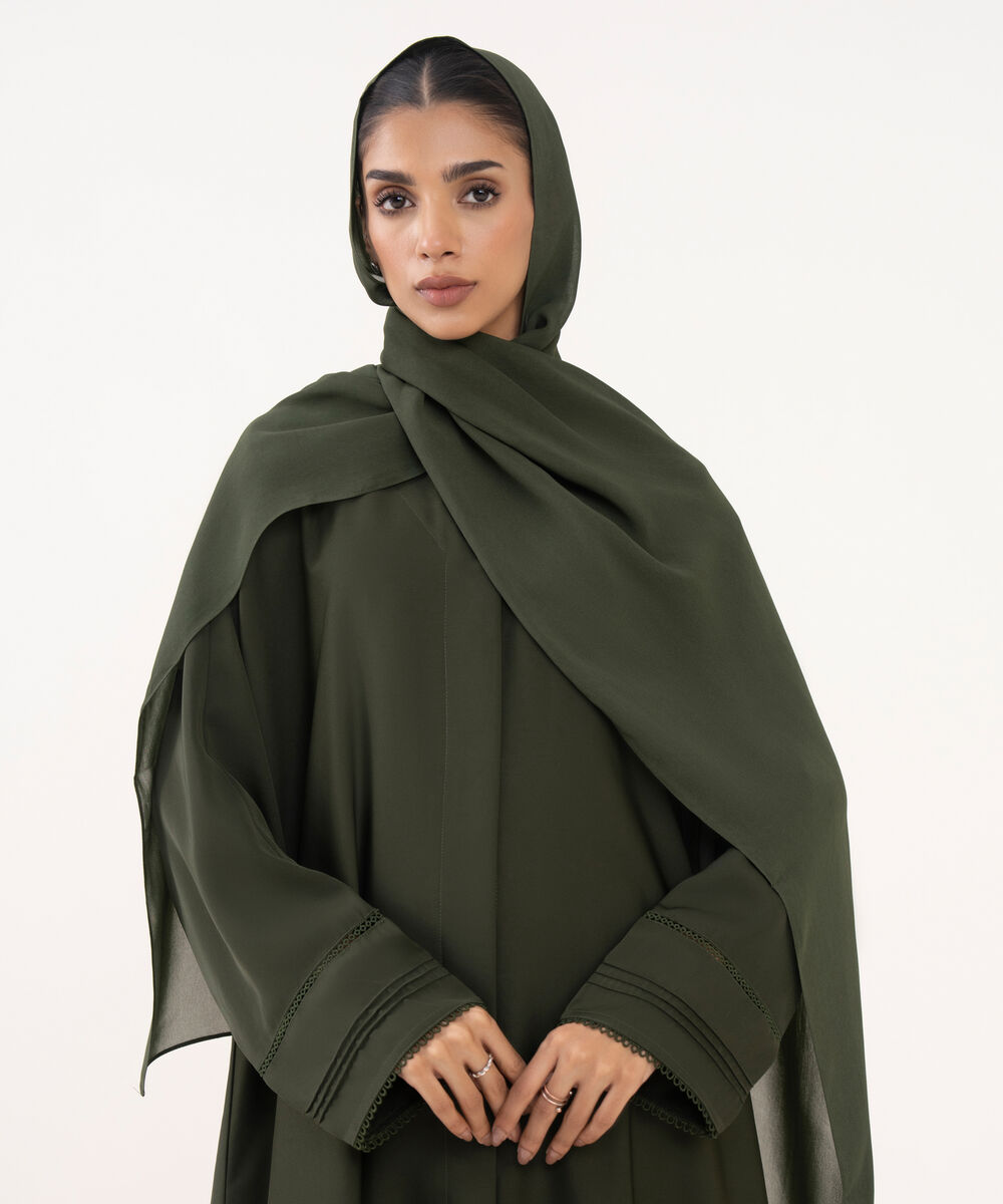 Women's Green Polyester Hijab