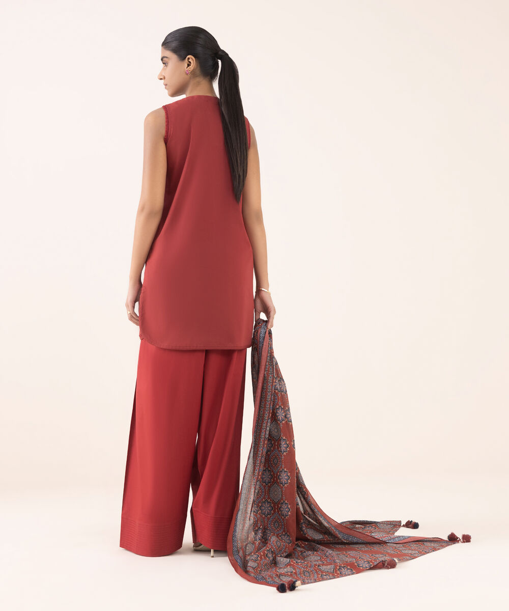 Women's Unstitched Lawn Embroidered Multi Three Piece Suit