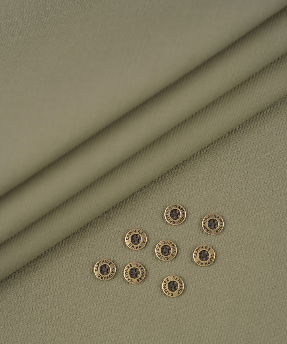 Men's Unstitched 2-Piece Dobby Wash & Wear Khaki Brown Suit