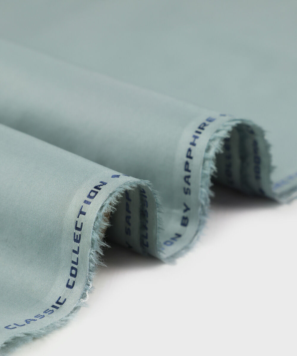 Men's Unstitched Premium Cotton Embroidered Grey Full Suit Fabric