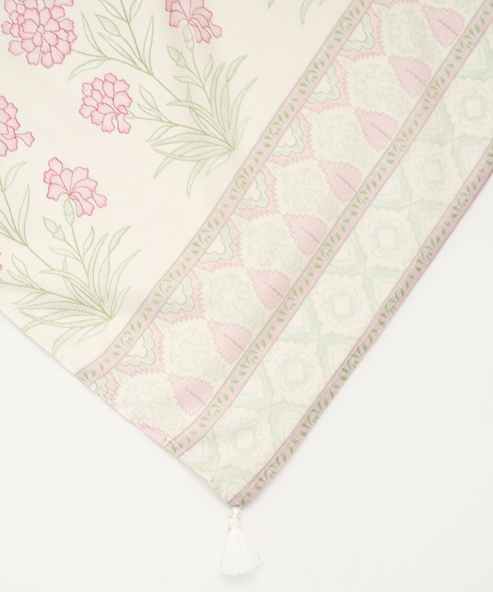 Lawn Printed Off White Dupatta