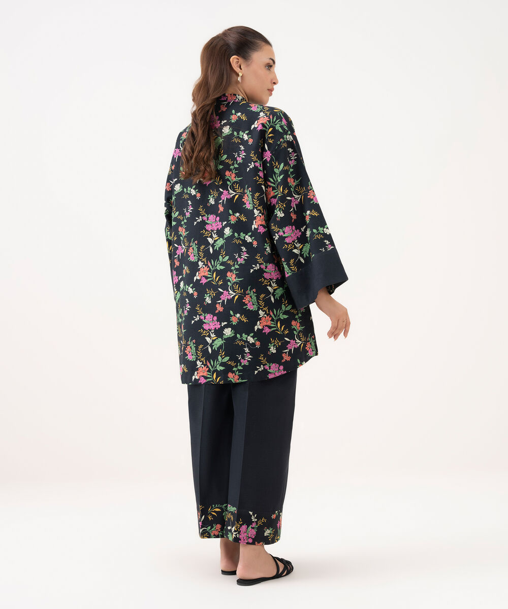 Women's Unstitched Khaddar Printed Multi 2 Piece Suit