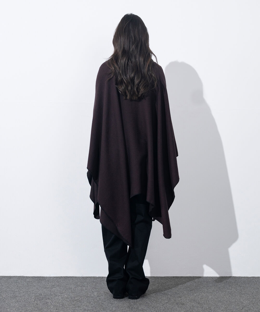 Women's Western Wear Black & Maroon Cape Shawl