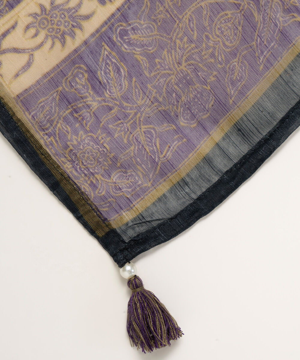 Manaar Printed Purple Dupatta