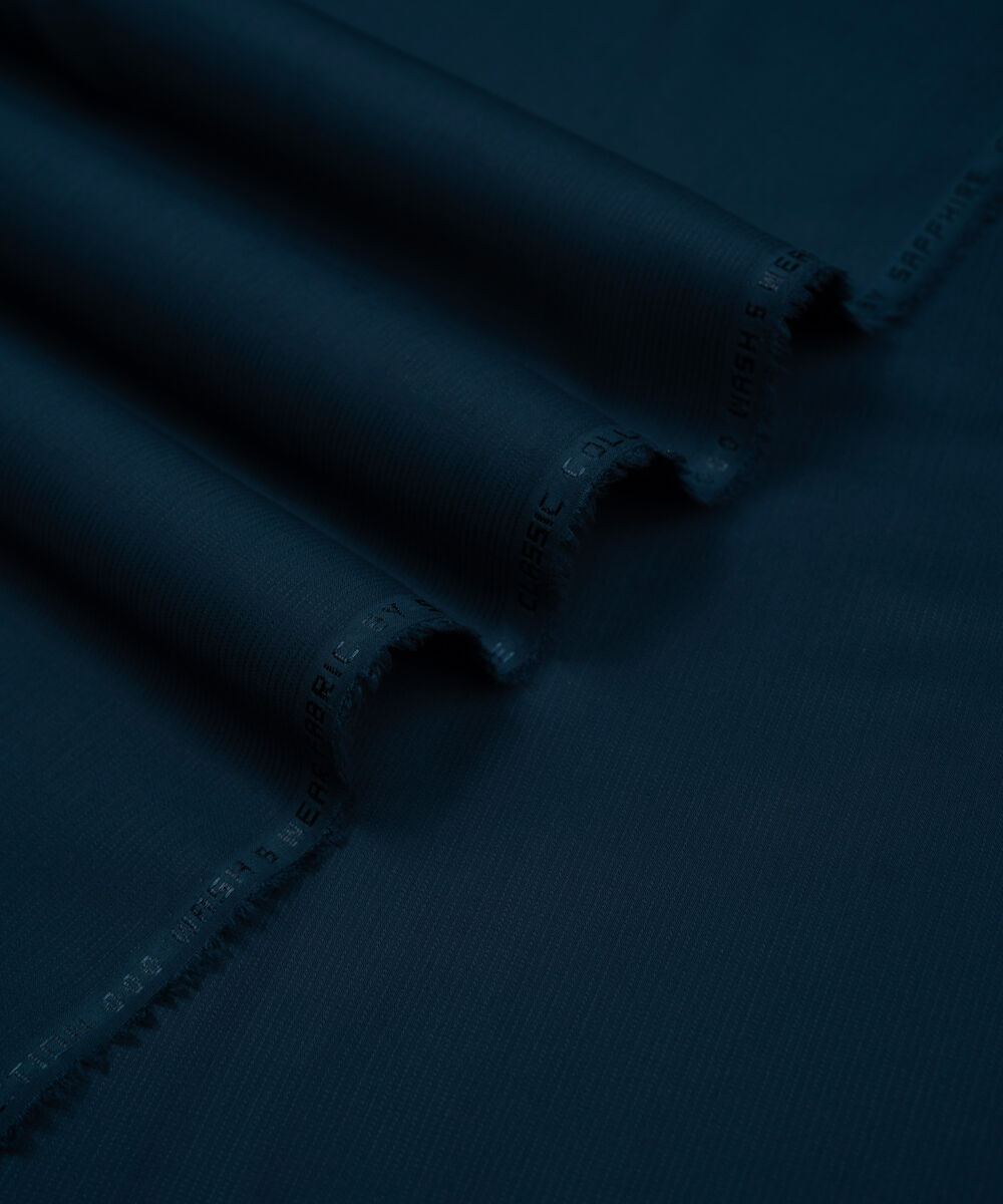 Men's Unstitched Two-Piece Teal  Premium Wash & Wear Dobby Suit